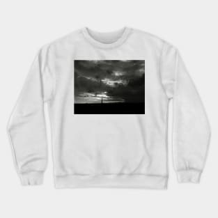 The dark late evening Sky at Thornham Staithe, Norfolk, UK Crewneck Sweatshirt